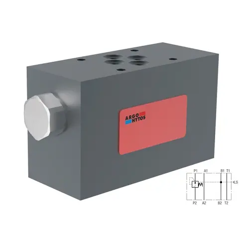 Tv2-062/Mb1c : Argo 2-Way Pressure Compensator Pressure Reducing Valve, Spool Type, Direct-Acting, Meter-In, 9Gpm, 5100Psi 1