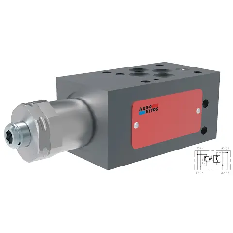Tv2-063/Mc4s : Argo 3-Way Pressure Compensator Pressure Reducing Valve, Spool Type, Direct-Acting, Meter-In, 11Gpm, 4600Ps 1