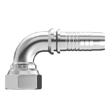 Uc-Bpfx90-0808 : Continental Hose Fitting, 0.5 (1/2") Hose Id, 1/2-14 Female Bspp, 90-Degree, Swivel Connection 1