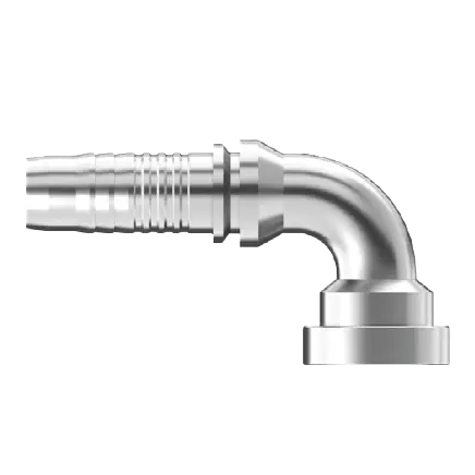 Uc-Fl90-1212 : Continental Hose Fitting, 0.75 (3/4") Hose Id,  3/4 Code 61, 90-Degree Connection 1