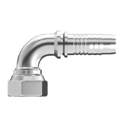 Uc-Jcfx90-3232T : Continental Hose Fitting, 2 Hose Id, 2-1/2-12 Female Jic, 90-Degree, Swivel Connection 1