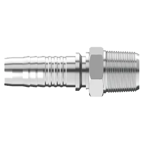 Uc-Npm-0302 : Continental Hose Fitting, 0.1875 (3/16") Hose Id, 1/8-27 Male Nptf, Straight, Rigid Connection 1