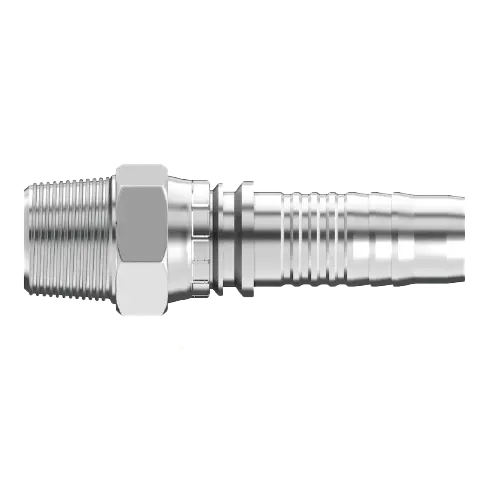 Uc-Npmx-0404S : Continental Hose Fitting, 0.25 (1/4") Hose Id, 1/4-18 Male Nptf, Straight, Swivel Connection 1