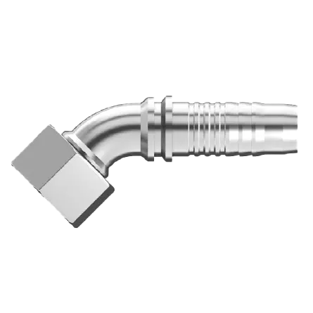 Uc-Offx45-2424 : Continental Hose Fitting, 1.5 (1-1/2") Hose Id, 2-12 Female Orfs, 45-Degree, Swivel Connection 1