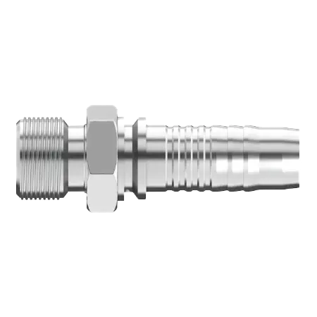 Uc-Ofm-0606 : Continental Hose Fitting, 0.375 (3/8") Hose Id, 11/16-16 Male Orfs, Straight, Rigid Connection 1