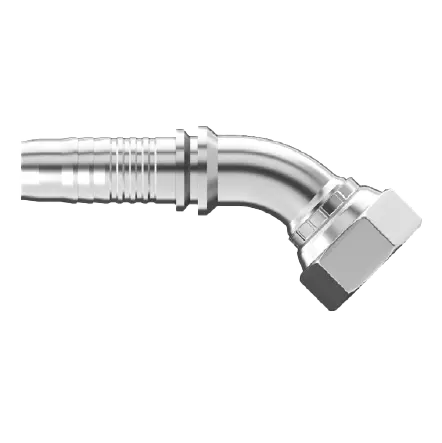 Uc-Sffx45-0706 : Continental Hose Fitting, 0.40625 (13/32) Hose Id, 5/8-18 Female Sae 45, 45-Degree, Swivel Connection 1