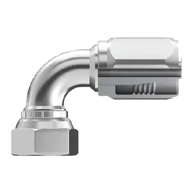 Ut-Jcfx90-1616 : Continental Hose Fitting, 0.875 (7/8") Hose Id, 1-5/16-12 Female Jic, 90-Degree, Swivel Connection 1