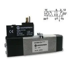 V405516d-C313b : Norgren V40 Series, 5/2 Valve, Sol/Spring (24Vdc) With Connector 1
