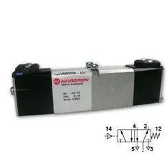 V405537a-X0090 : Norgren V41 Series, 5/2 Valve, Air/Spring, With Glandless Spool 1