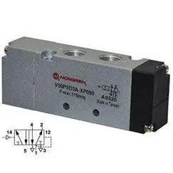 V50p5d3a-Xp0900 : Norgren V50 Series, Two-Position, Five-Way Valve, Air Actuated, Spring Return, 1/8 Inch Npt Ports 1