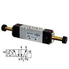 V50p611a-A2000 : Norgren V50 Series, 3-Position, 5-Way Apb Valve, Solenoid Actuated, Solenoid Return, 1/8 Inch Npt Ports 1