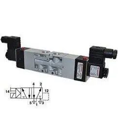 V52s611a-A213jb : Norgren V52 Series, 3-Position, 5-Way Apb Valve, Solenoid Actuated, Solenoid Return, 24Vdc, 3/8 Inch Npt Ports 1