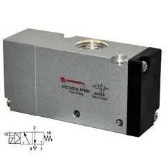 V53t4d7a-Xp0900 : Norgren V53 Series, Two-Position, Three-Way Normally Closed Valve, Air Actuated, Spring Return, 1/2 Inch Npt P 1