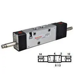 V60p511a-A2000a : Norgren V60 Series Two-Position, Five-Way Locking Solenoid Actuated, Solenoid Return 1/8 Inch Npt Ported Valve 1