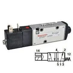 V61r517a-A313ja : Norgren V61 Series 24Vdc Two-Position, Five-Way Non-Locking Solenoid Actuated, Spring Return, 1/4 Inch Npt Por 1