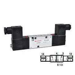 V62s511a-A318jb : Norgren V62 Series 120Vac Two-Position, Five-Way Non-Locking Solenoid Actuated, Solenoid Return 3/8 Inch Npt P 1