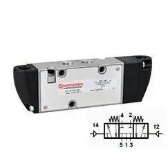V62s6dda-Xp0200 : Norgren V62 Series 3-Position, 5-Way Air Actuated, Air Return, 3/8 Inch Npt Ported Valve 1