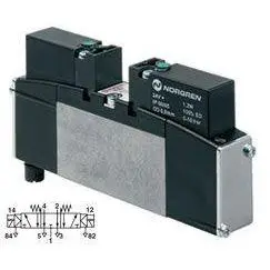 Vs26s711df313a : Norgren Vs26 Series, 5/3 Coe Valve, Sol/Sol (24Vdc) With Soft Seal Spool, Non-Locking 1