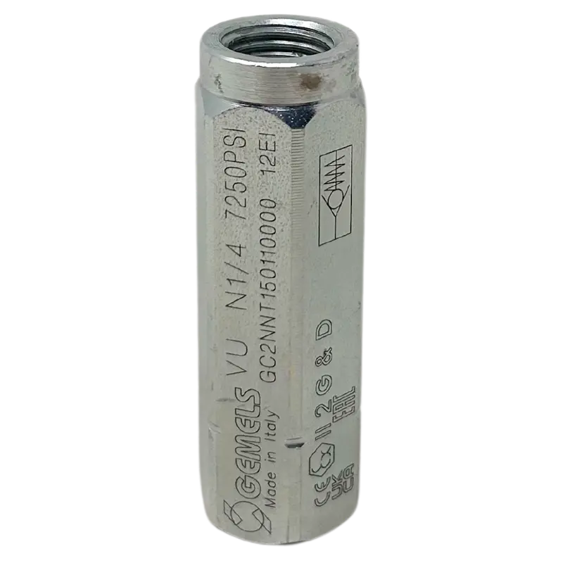 Vu N1/4 Dn6 1111 7250Psi : Gemels Check Valve, 1/4 Npt, 7250Psi Rated, Carbon Steel 2