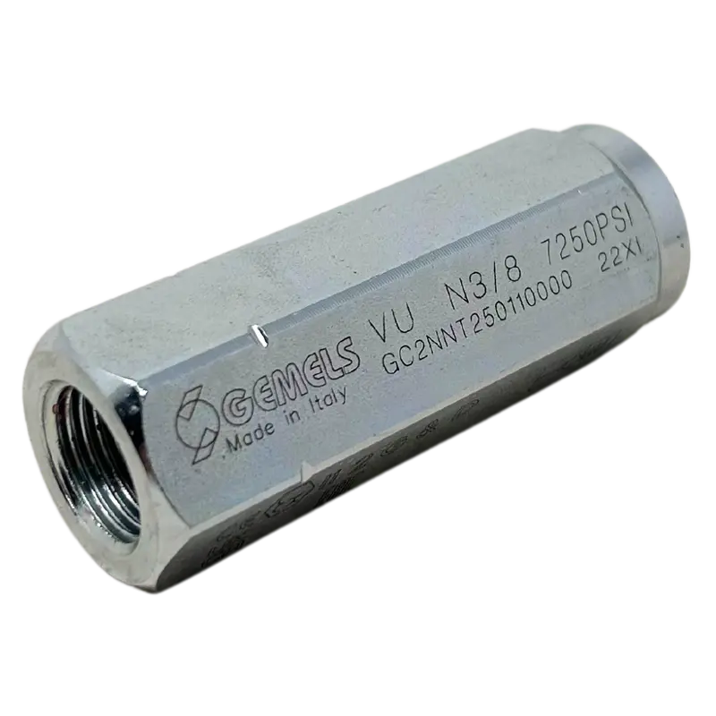 Vu N3/8 Dn10 1111 7250Psi : Gemels Check Valve, 3/8 Npt, 7250Psi Rated, Carbon Steel 1
