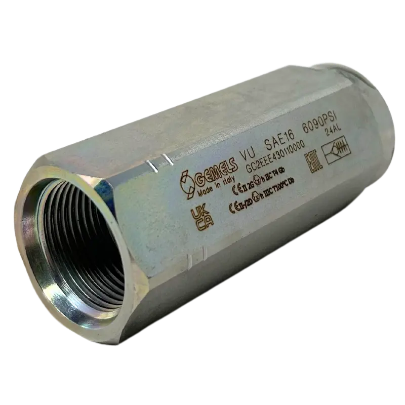 Vu Sae16 Dn25 1111 5075Psi : Gemels Check Valve, -16 Sae (1), 5075Psi Rated, Carbon Steel 1