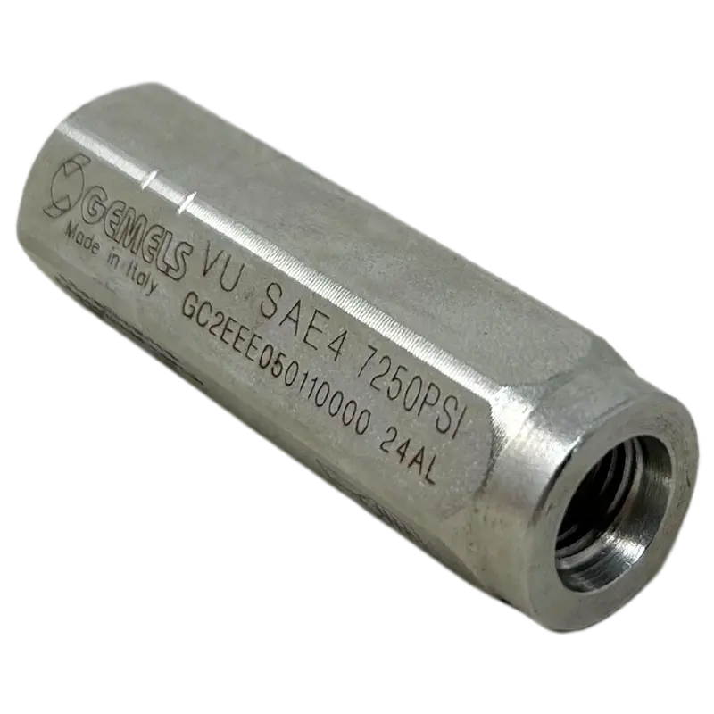Vu Sae4 Dn6 1111 7250Psi : Gemels Check Valve, -4 Sae (1/4), 7250Psi Rated, Carbon Steel 1