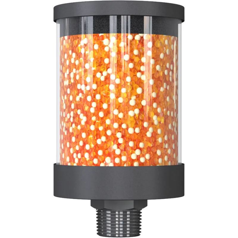 Vv-D 2M N1"M : Giebel Vv-D Desiccant Breather Dryer, Disposable, No Check Valve, 51-200 Ml Water Capacity, Fkm Seals, 3-Micron Paper Filter, 1" Male Npt 1