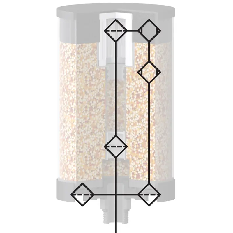 Vv-D 3M N1"M : Giebel Vv-D Desiccant Breather Dryer, Disposable, No Check Valve, 201-600 Ml Water Capacity, Fkm Seals, 3-Micron Paper Filter, 1"Male Npt 2