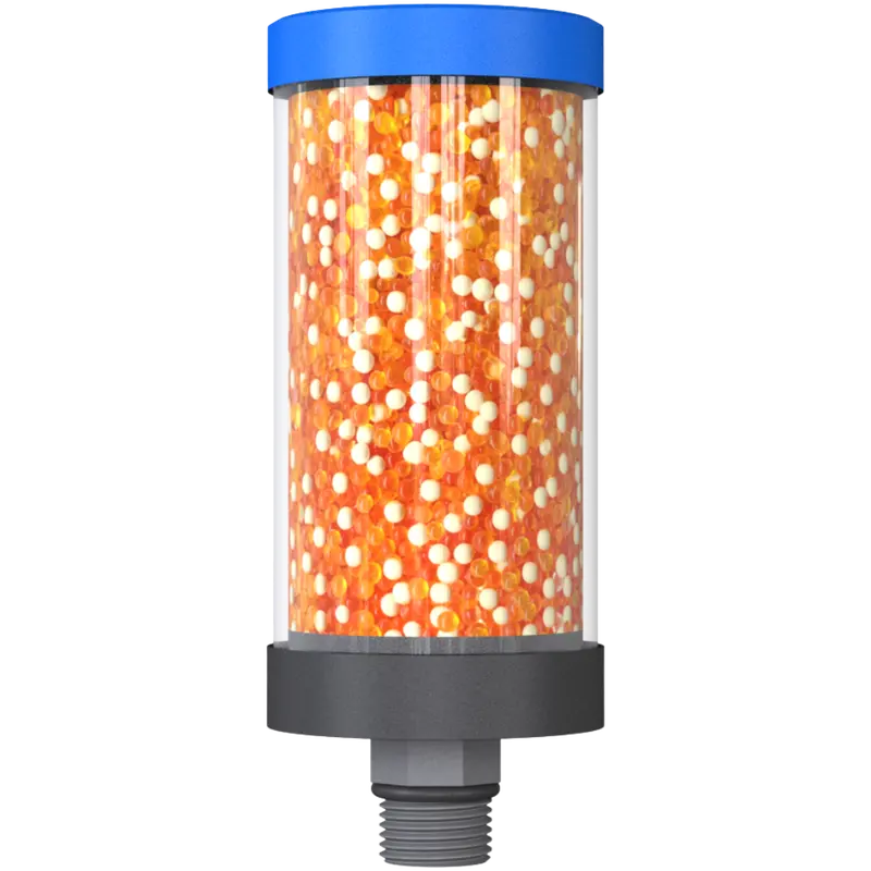 Vv-R 1L N1/2"M : Giebel Vv-R Desiccant Breather Dryer, Refillable, No Check Valves, 0-50 Ml Water Capacity, Fkm Seals, 2-Micron Filter Fleece, 1/2" Male Npt 1