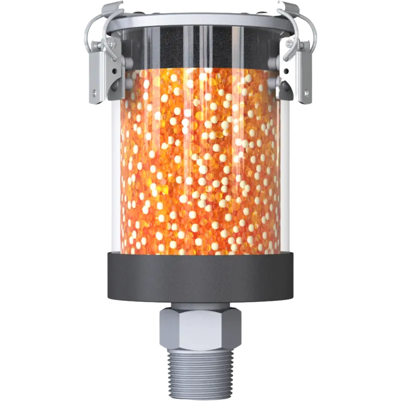 Vv-R 2M N1"M : Giebel Vv-R Desiccant Breather Dryer, Refillable, No Check Valves, 51-200 Ml Water Capacity, Fkm Seals, 3-Micron Paper Filter, 1" Male Npt 1