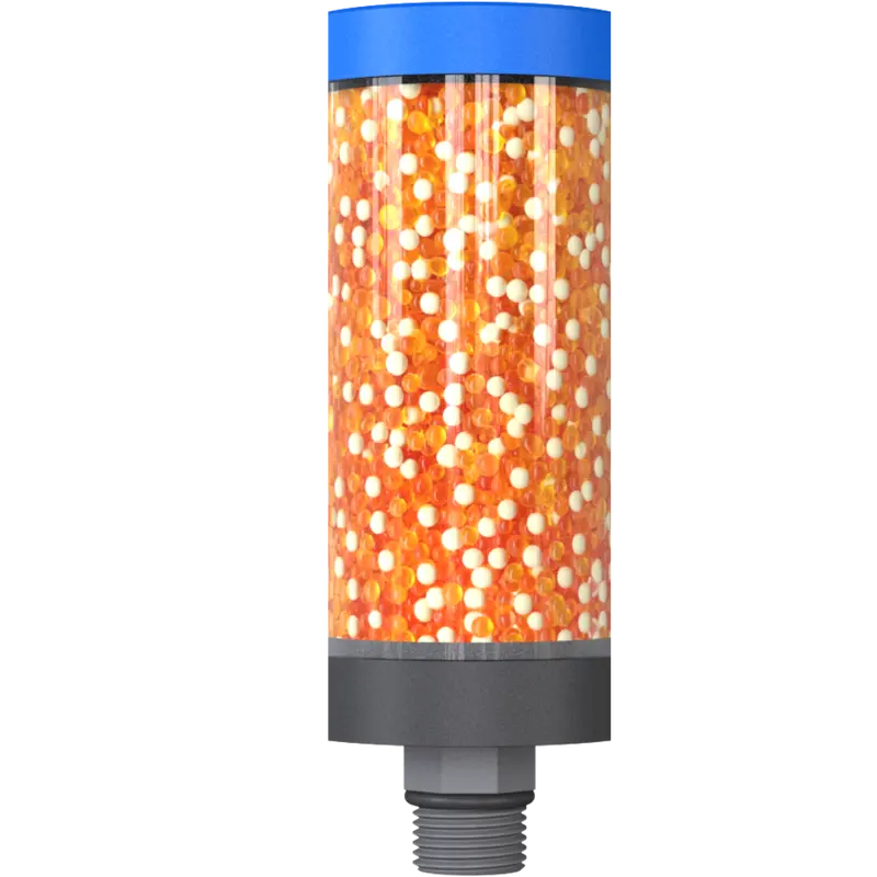 Vv-Rv 1L N1/2"M : Giebel Vv-Rv Desiccant Breather Dryer, Refillable, With Check Valves, 0-50 Ml Water Capacity, Fkm Seals, 2-Micron Filter Fleece, 1/2" Male Npt 1