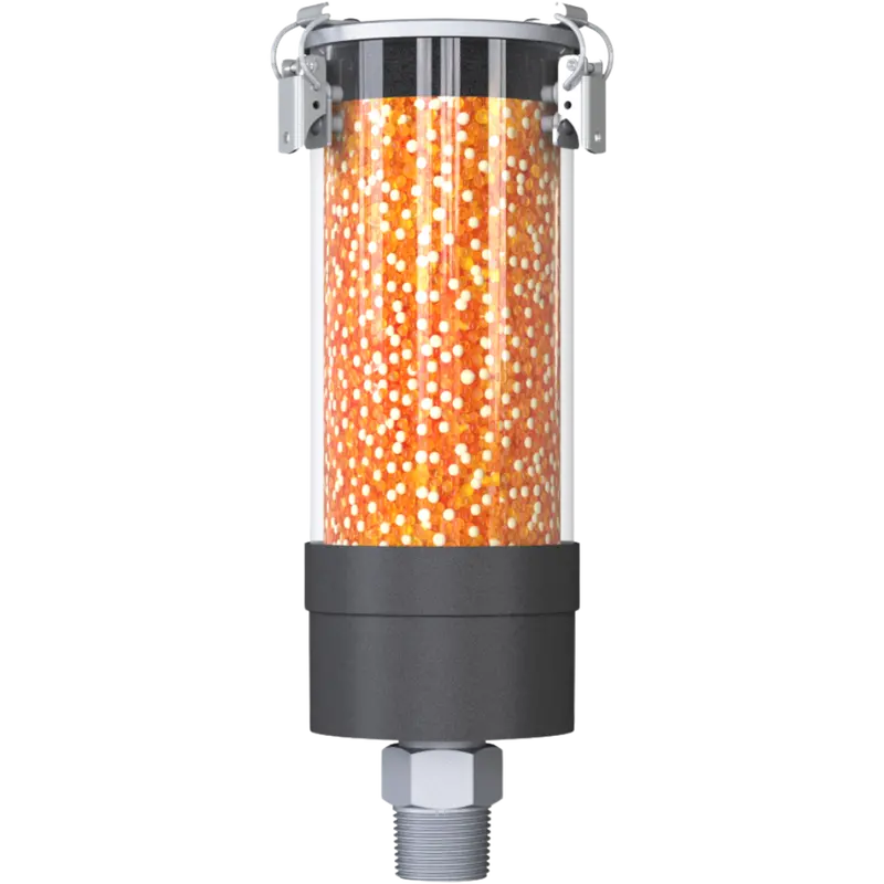 Vv-Rv 2L N1"M : Giebel Vv-Rv Desiccant Breather Dryer, Refillable, With Check Valves, 0-50 Ml Water Capacity, Fkm Seals, 2-Micron Filter Fleece, 1/2" Male Npt 1