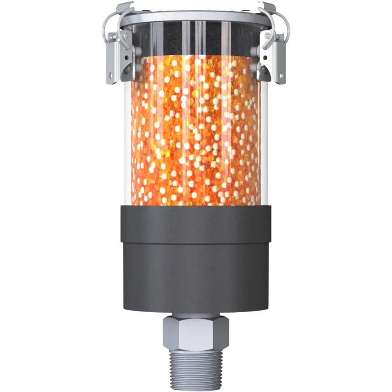 Vv-Rv 2M N1"M : Giebel Vv-Rv Desiccant Breather Dryer, Refillable, With Check Valves, 51-200 Ml Water Capacity, Fkm Seals, 3-Micron Paper Filter, 1" Male Npt 1