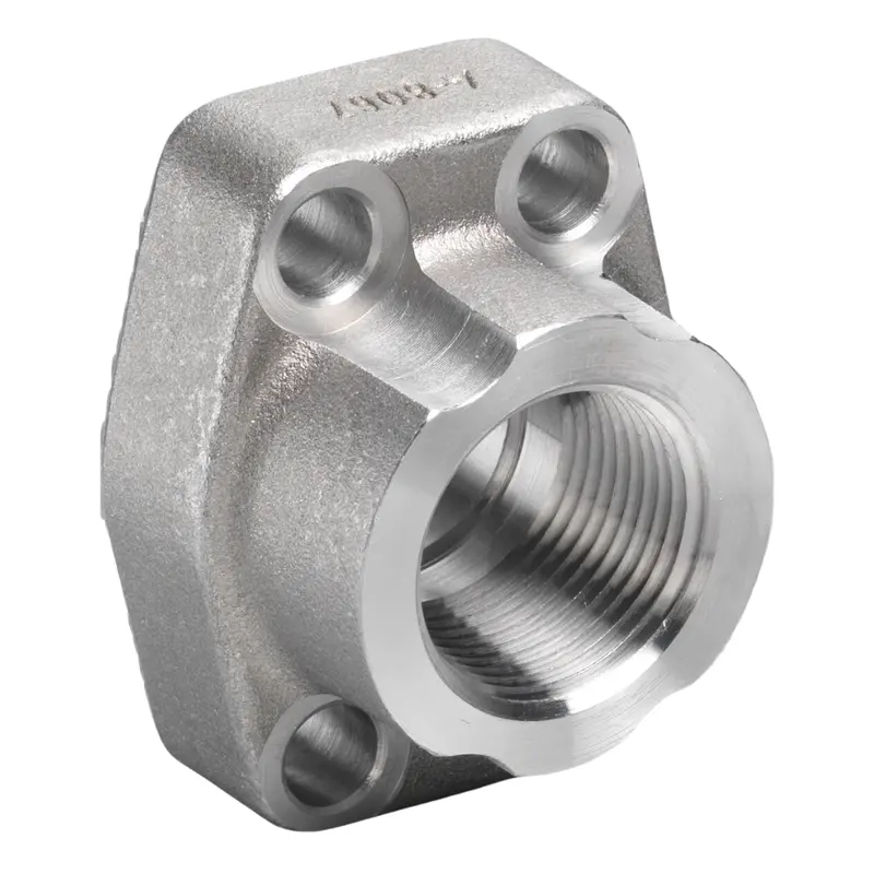 W104-16-16 : Afp Nptf Threaded Flange, Smooth Flat Face (No O-Ring Groove), Steel, 1"  Nptf X 1" Code 61, No Bolts Or O-Rings Included 1