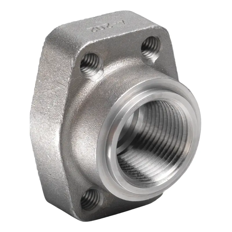 W22-40 : Afp Nptf Tank Pilot Flange, Steel, Straight, 2.5 (2-1/2")  Nptf Side 1, 2.5 (2-1/2") C61 Flange Side 2 1