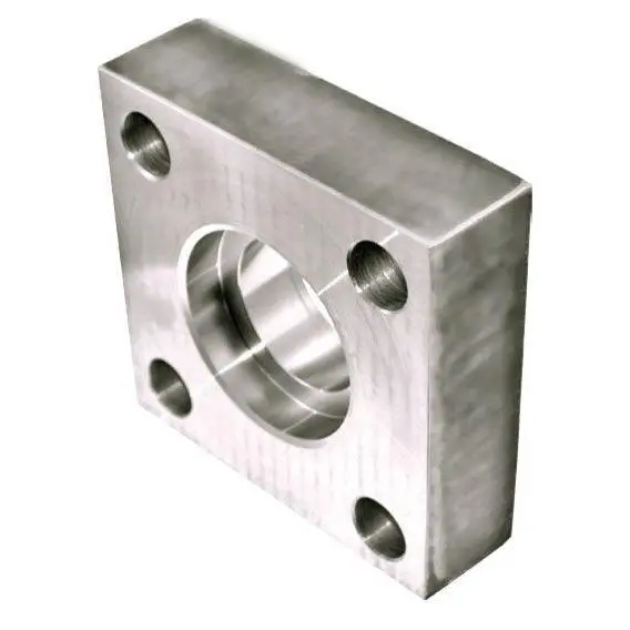 W66-40U : Afp Square Threaded Flange, Steel, Straight, 2.5 (2-1/2")  Socket Weld Side 1, Square Flange Side 2, Kit With Flange, Bolts, O-Rings 1