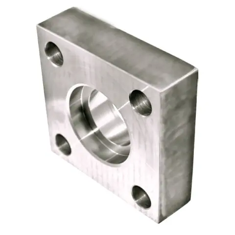 W76-24 : Afp Square Threaded Flange, Steel, Straight, 1.5 (1-1/2")  Socket Weld Side 1, Square Flange Side 2 1