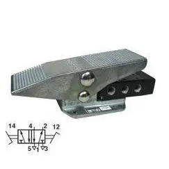 X3048422 - Norgren Super X Valve, 2-Position, 5-Way, Spool Configuration 3 Blocked, 1 To 2 And 4 To 5 In Neutral, 1/8" Npt, Inline, Manual, Pedal" 1