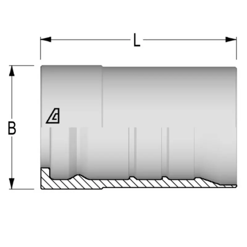 Xf2-08 : Alfagomma Steel Interlock Skive Ferrules, 1/2 (-08) 1