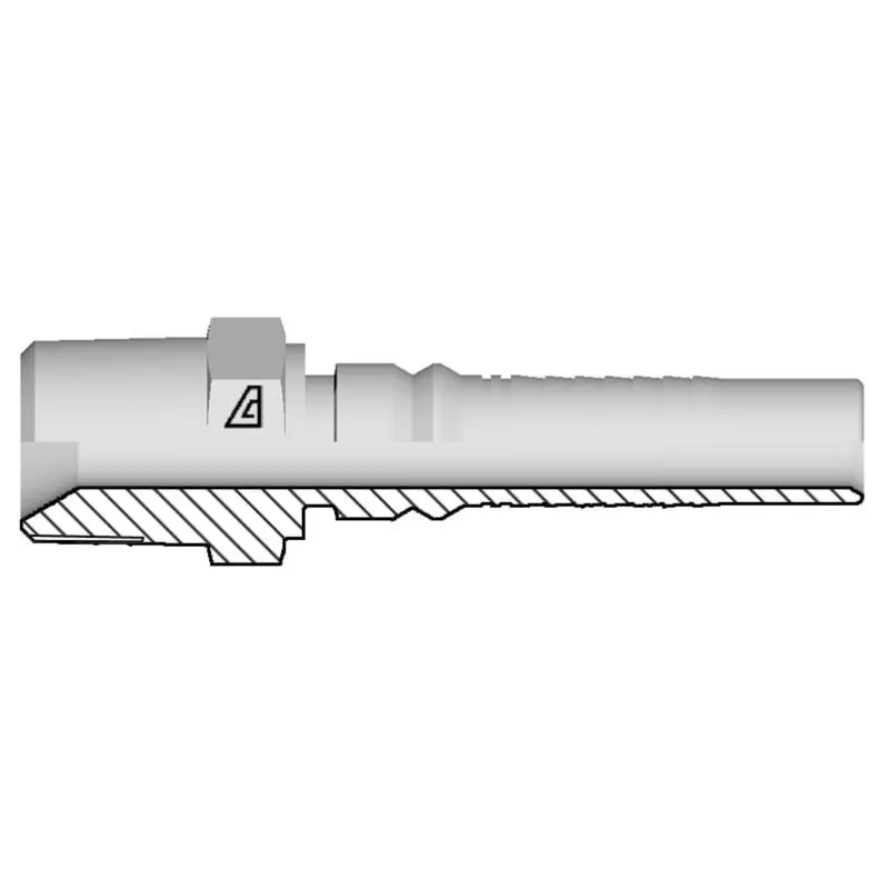 Z-3232-Mapi : Alfagomma Straight Steel Interlok Insert, 2 (-32) Hose X 2 -11 1/2 (-32) Api Male Npt 1