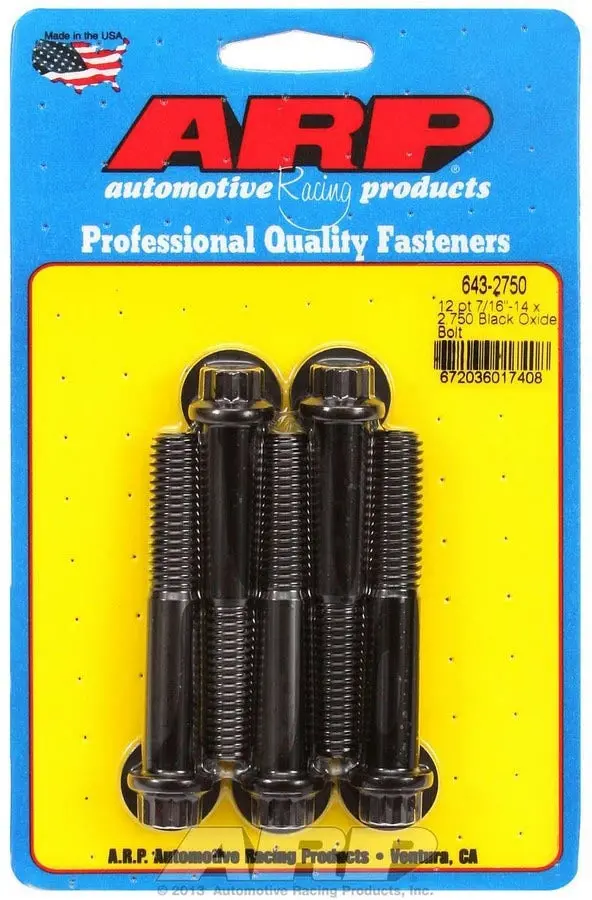 Arp 643-2750 12-Point Bolt Kit – Five 7/16"-14 X 2.75" Fasteners 1