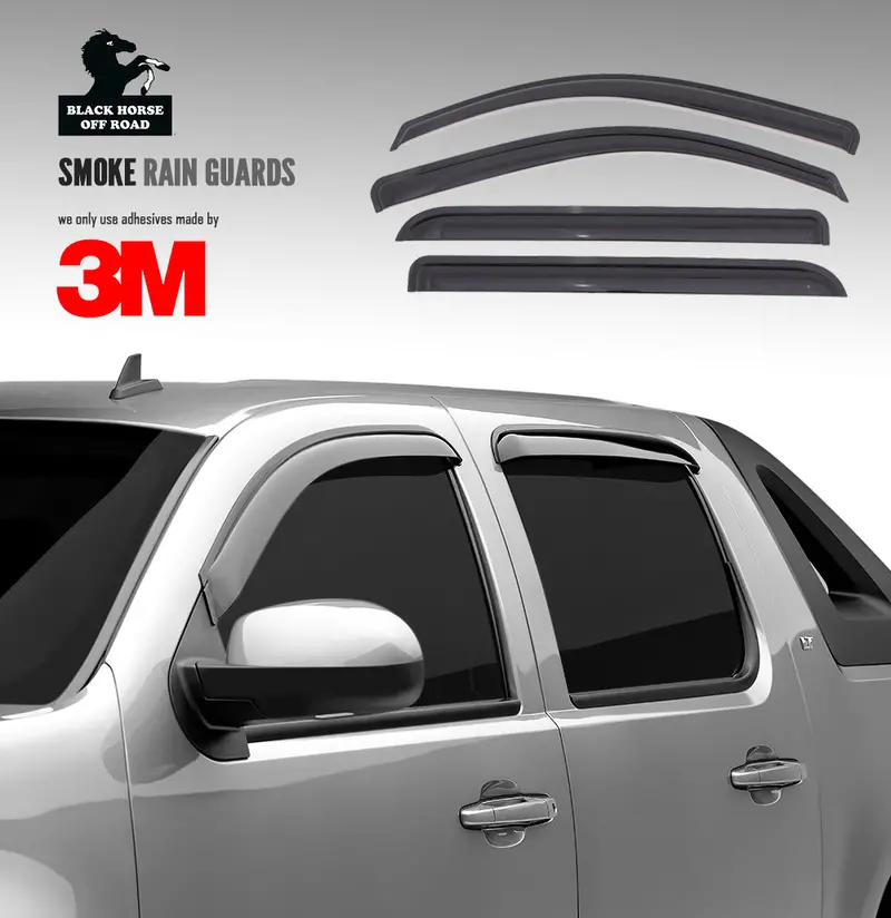Black Horse Off Road 14-Chslcc-14-In Smoke Acrylic In-Channel Window Visor 1