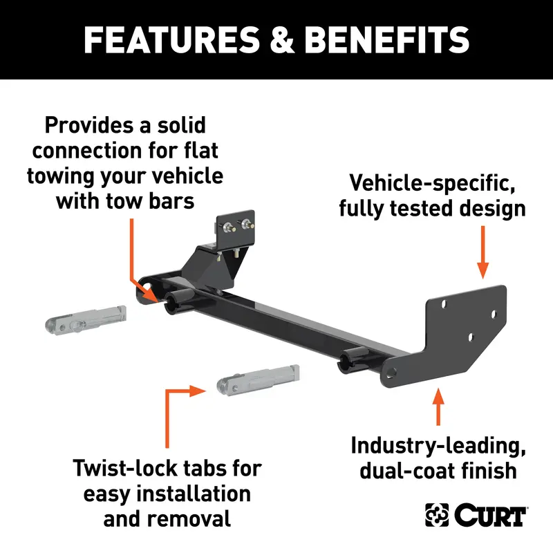 Curt 70112 Custom Tow Bar Base Plate – Designed For Jeep Wrangler Tj Models 2