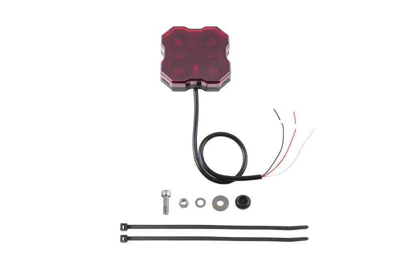 Diode Dynamics Dd7431 Stage Series Rock Light – Single Red Led Unit With Wiring 1