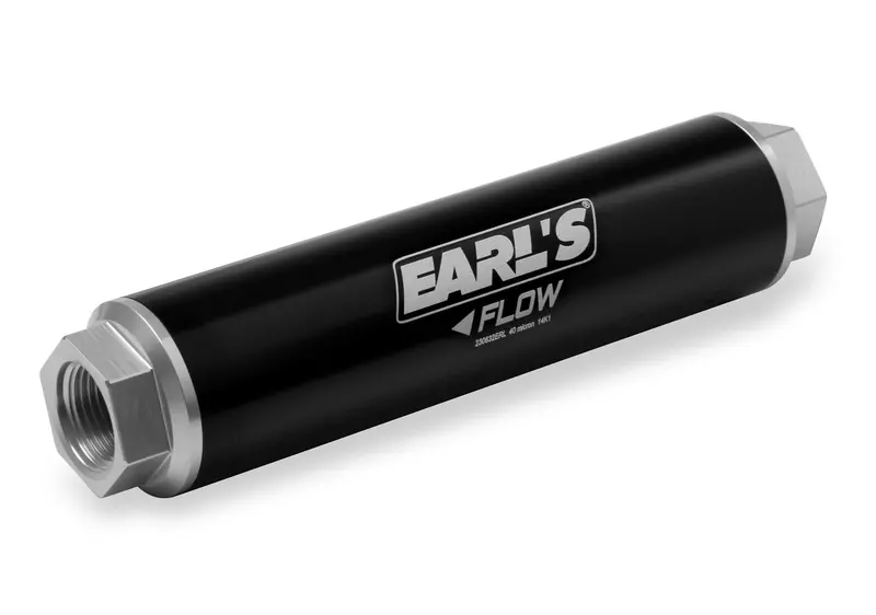 Earl’S 230632Erl High-Pressure Billet Aluminum In-Line Fuel Filter – Compact And Serviceable 1
