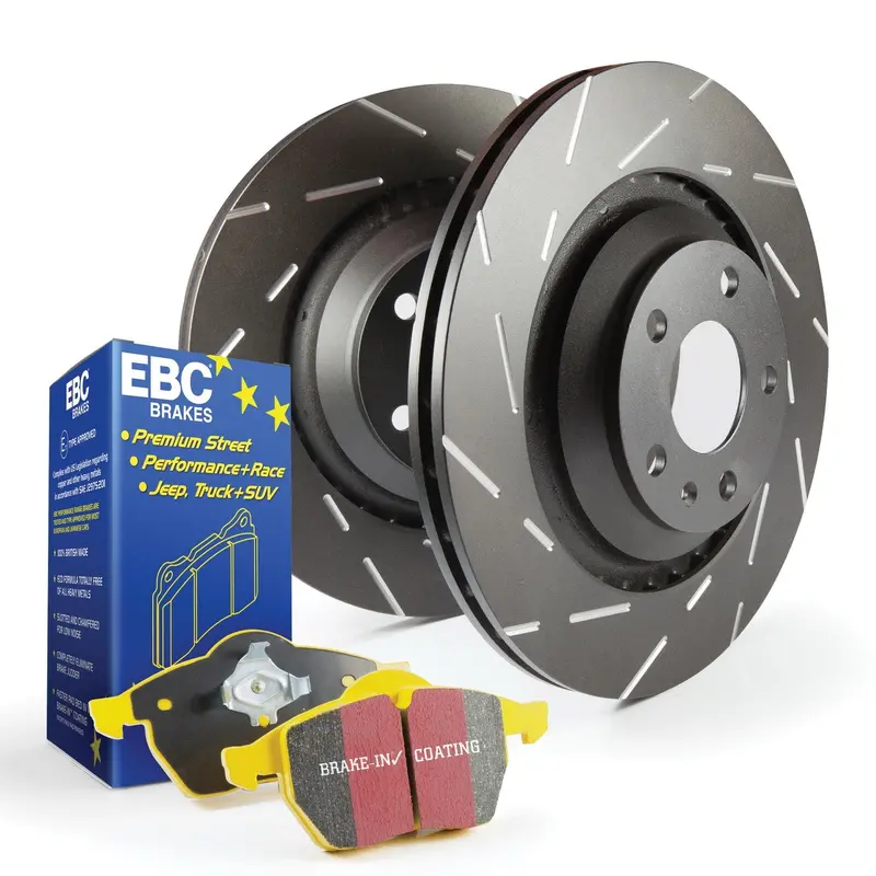 Ebc Brakes S9Kr1211 Yellowstuff Pads & Usr Slotted Rotors – Front Brake Kit 1