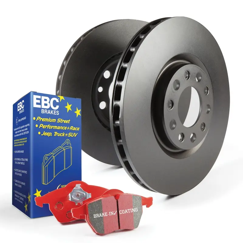 Ebc S12Kf1870 Brake Kit – Redstuff Pads + Rk Slotted Rotors (Front & Rear Set) 1