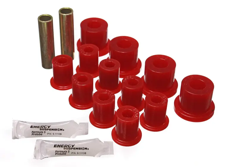Energy Suspension Rear Leaf Spring Bushing Set – Red Polyurethane (2.2103R) 1