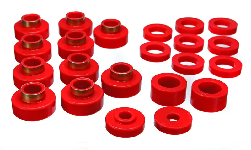 Energy Suspension Red Polyurethane Body And Cab Mount Kit – 2.4102R 1