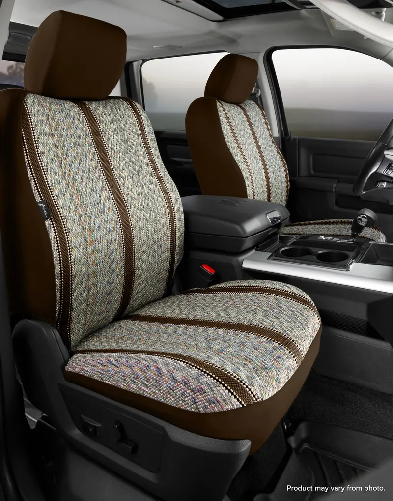 Fia Custom Seat Covers – Brown Premium Vinyl Wrangler-Themed Interior Protection 1